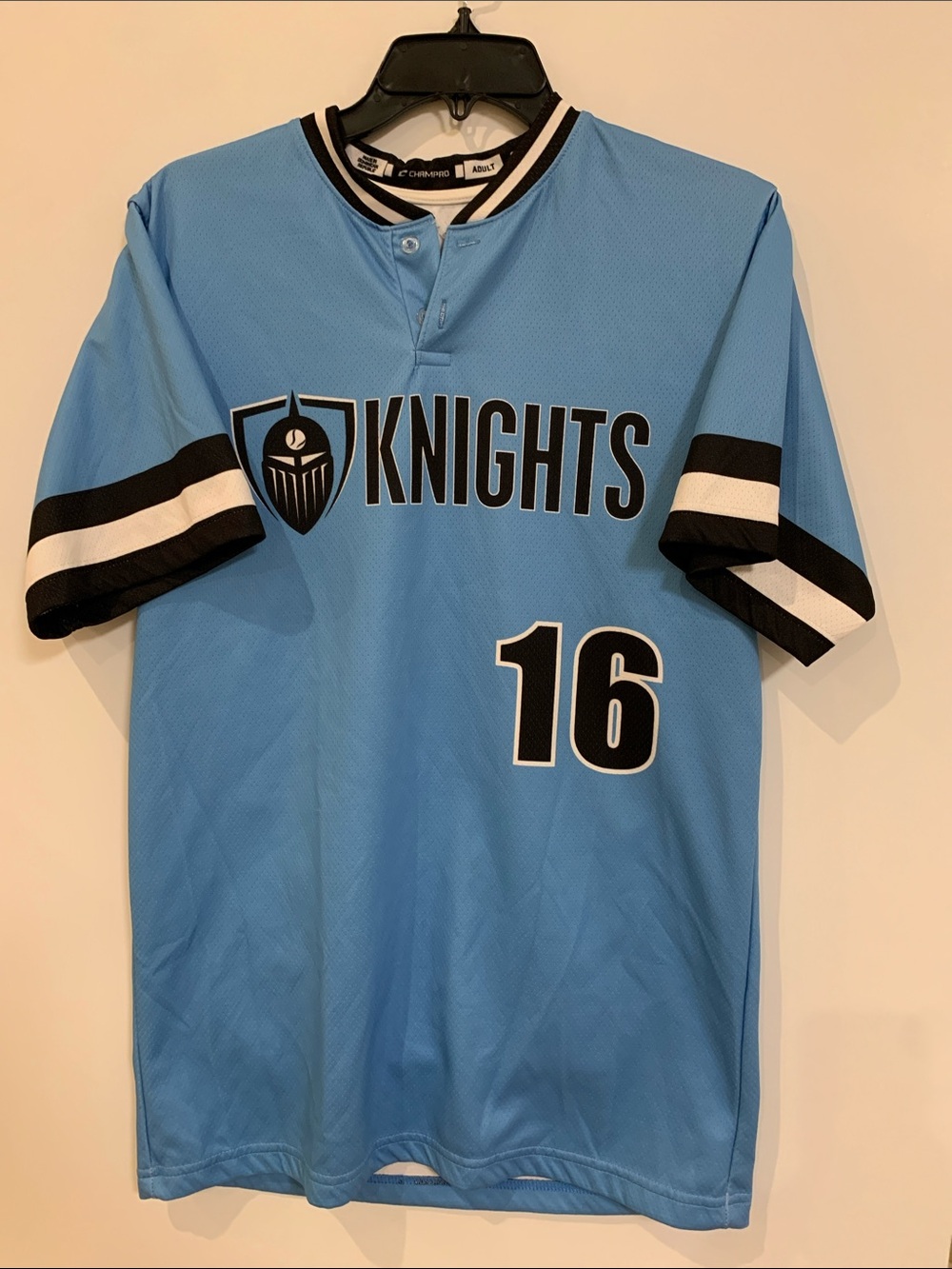 Knights Men's Light Blue #16 Short Sleeve Jersey